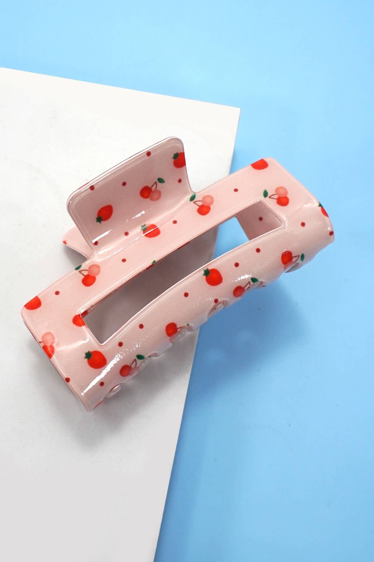 Cherry Checker Hair Clip