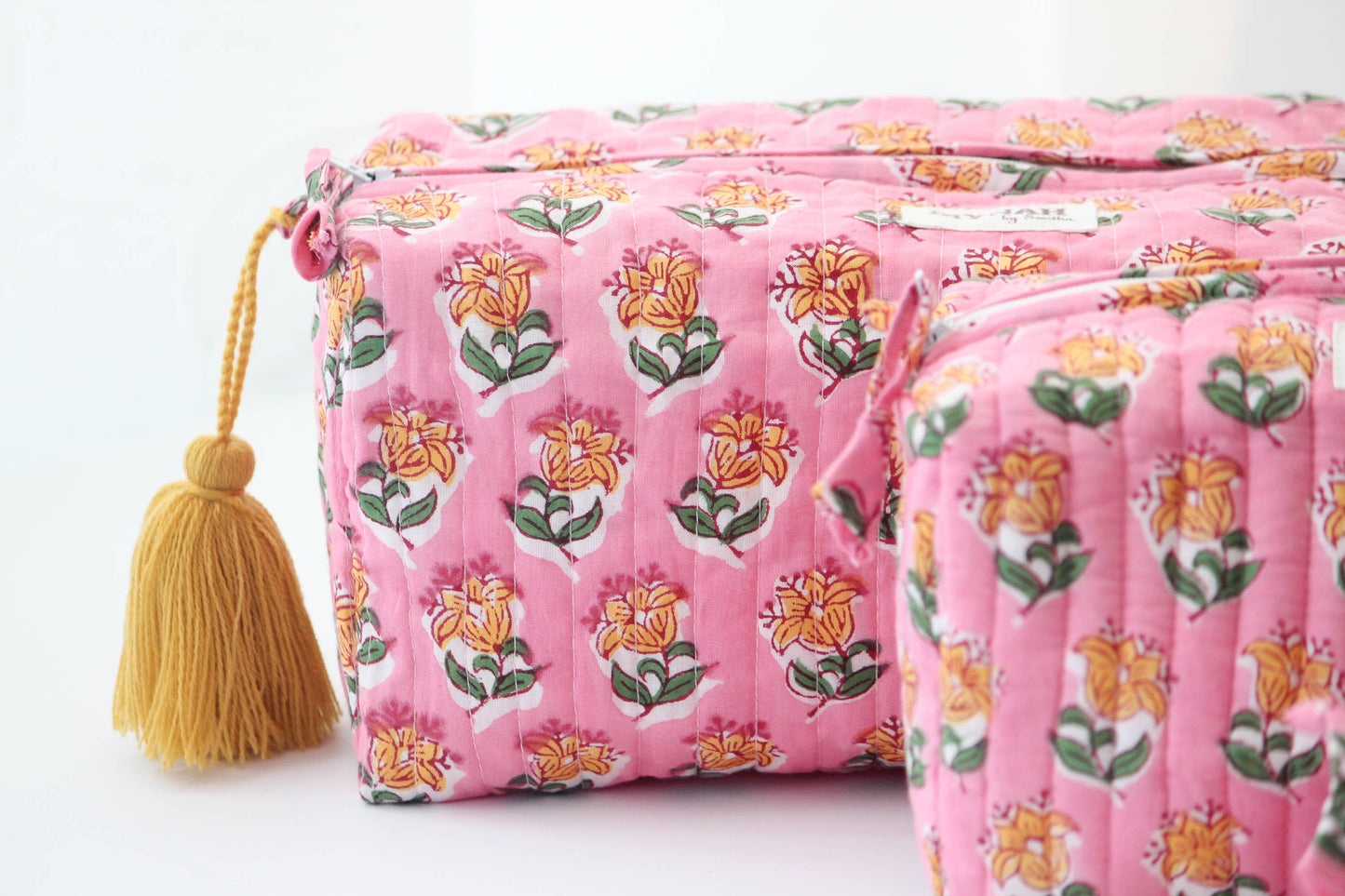Bubblegum Quilted Travel Pouch