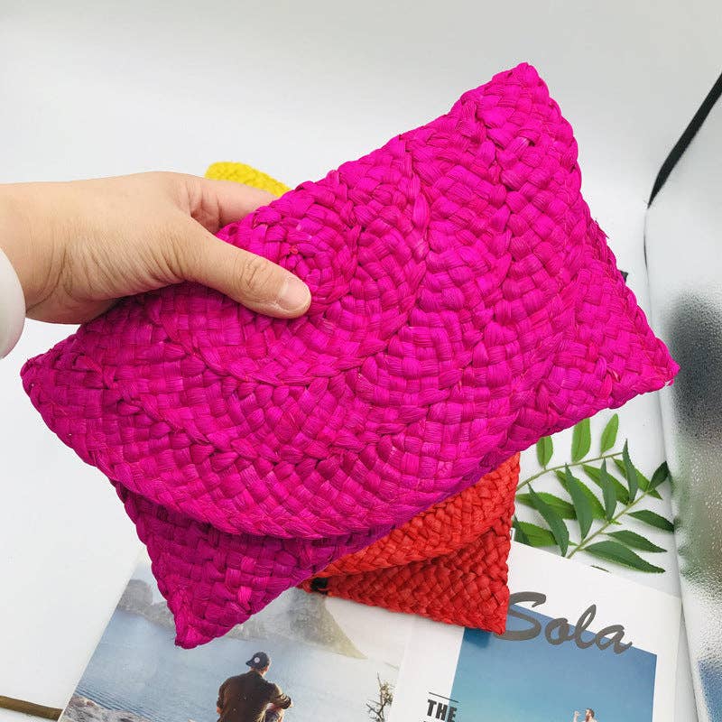 Woven Straw Handbag Clutch Bag