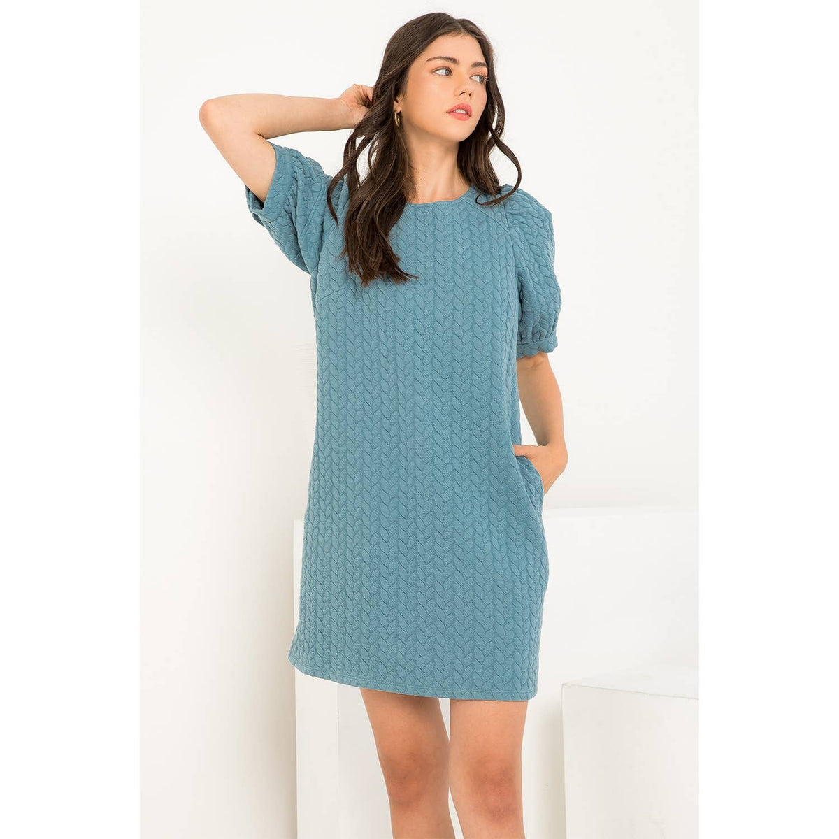 THML Short Sleeve Knit Dress