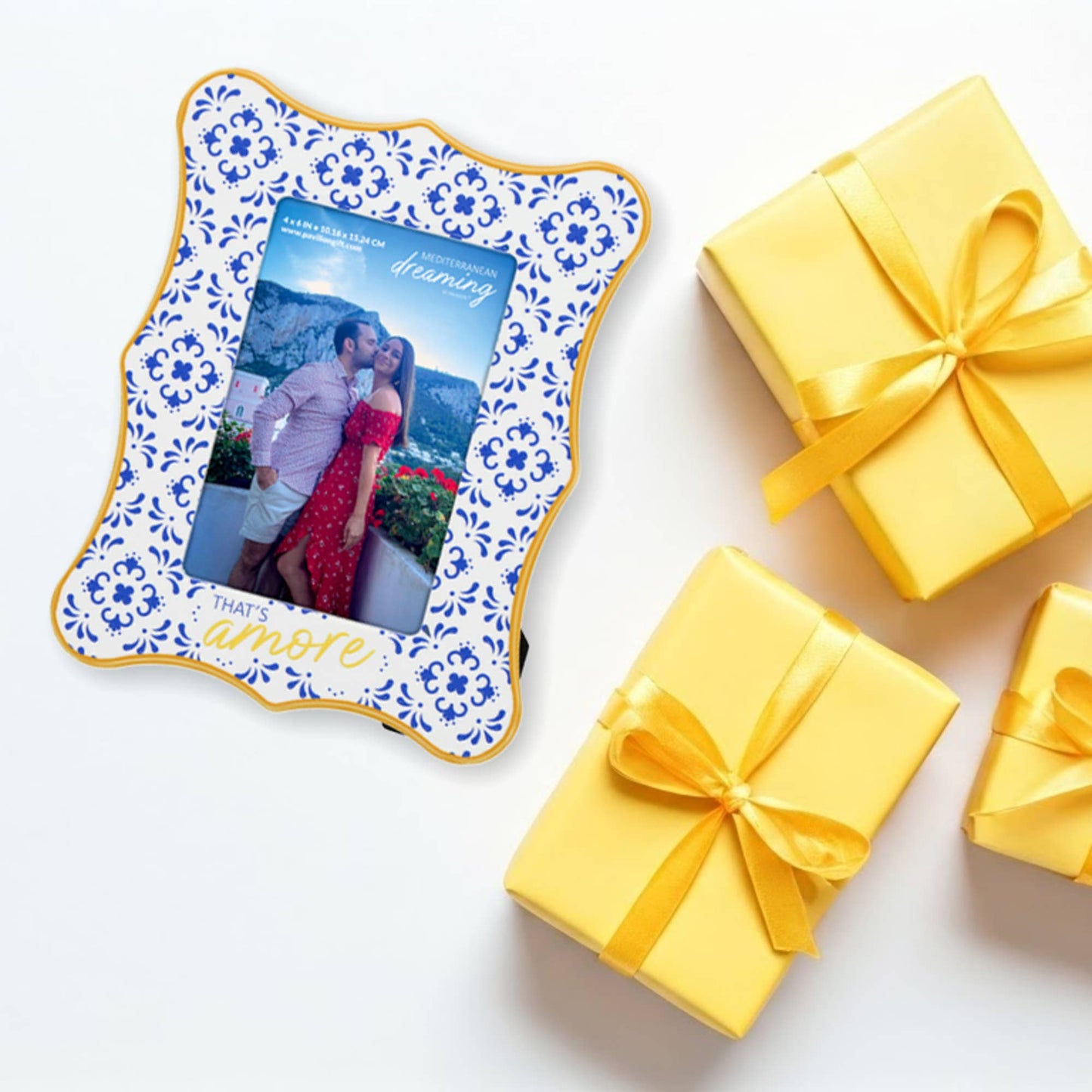 That's Amore Blue & Yellow Picture Frame