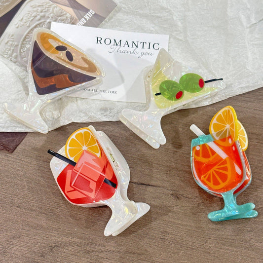 Summer Cocktail Hair Claw Clip