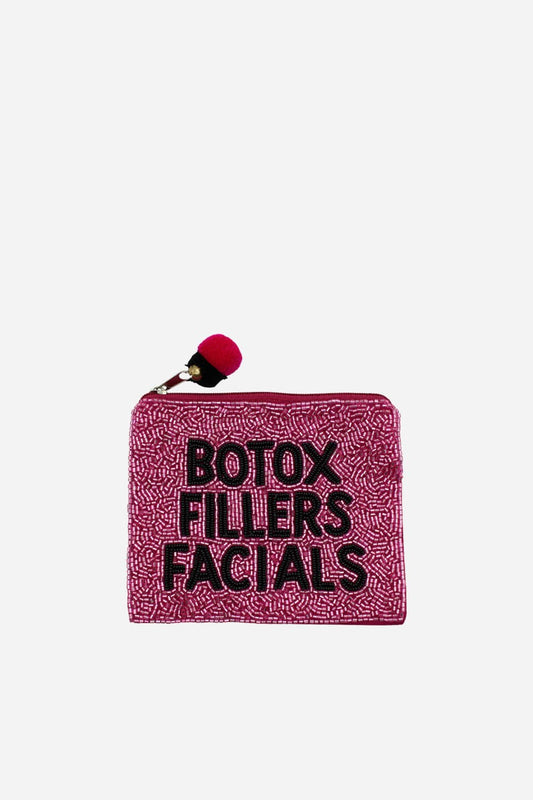 Botox Fillers Facials Beaded Coin Pouch