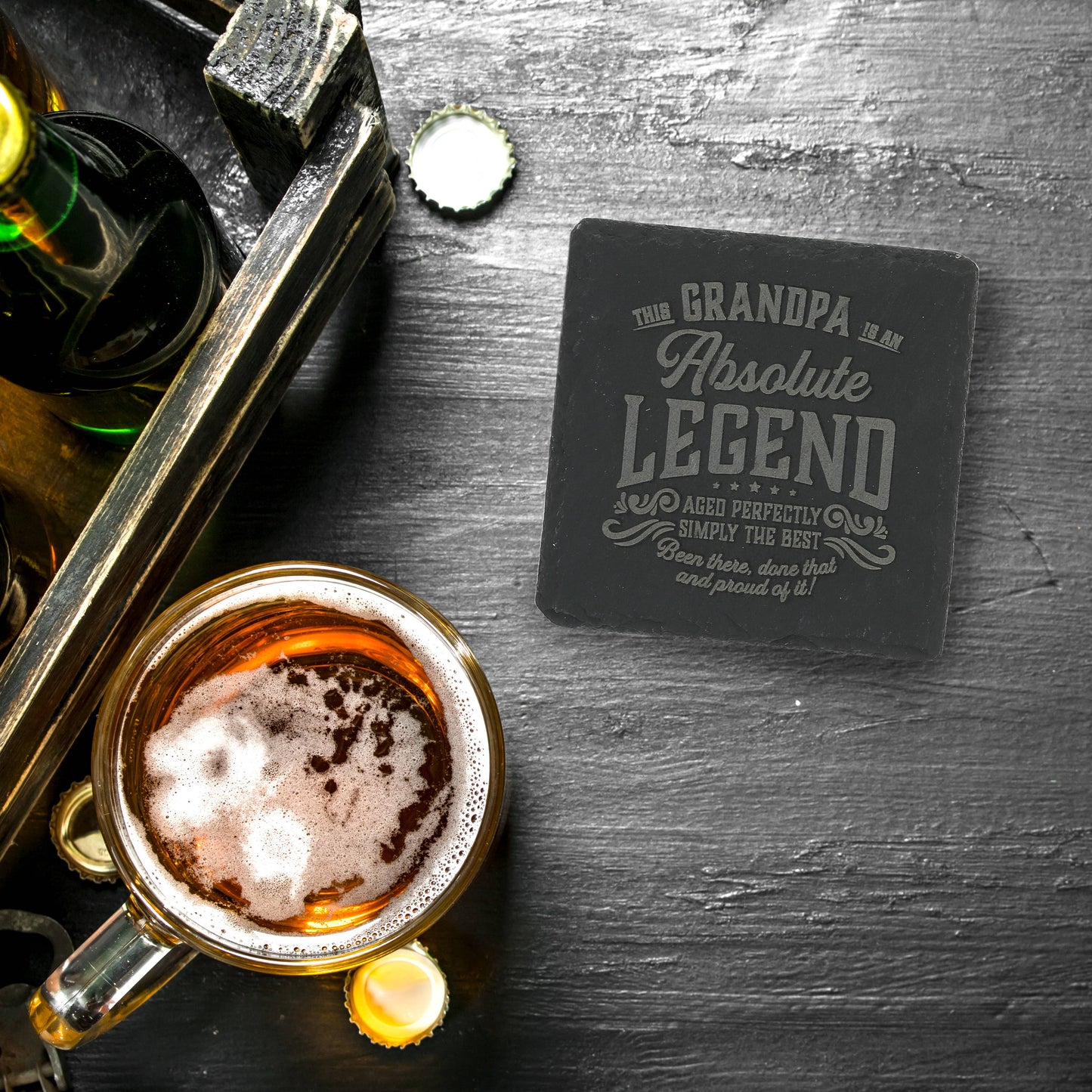 Grandpa Slate Coaster
