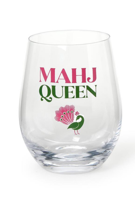 Two's Company Mahjong Stemless Wine Glass