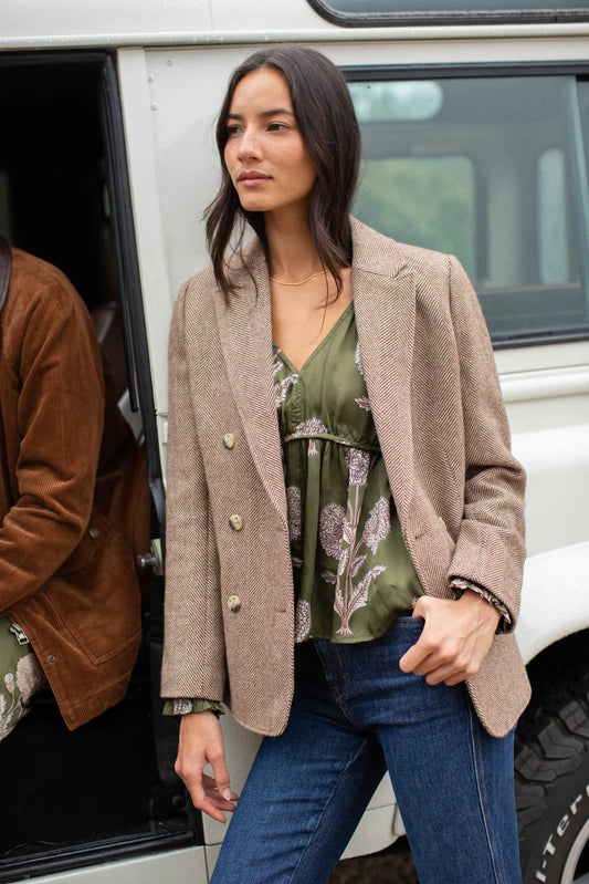 Marea Nina Top Olive Zinnia