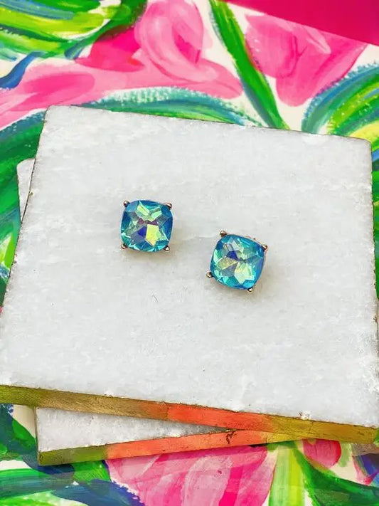 Iridescent Stud Earrings