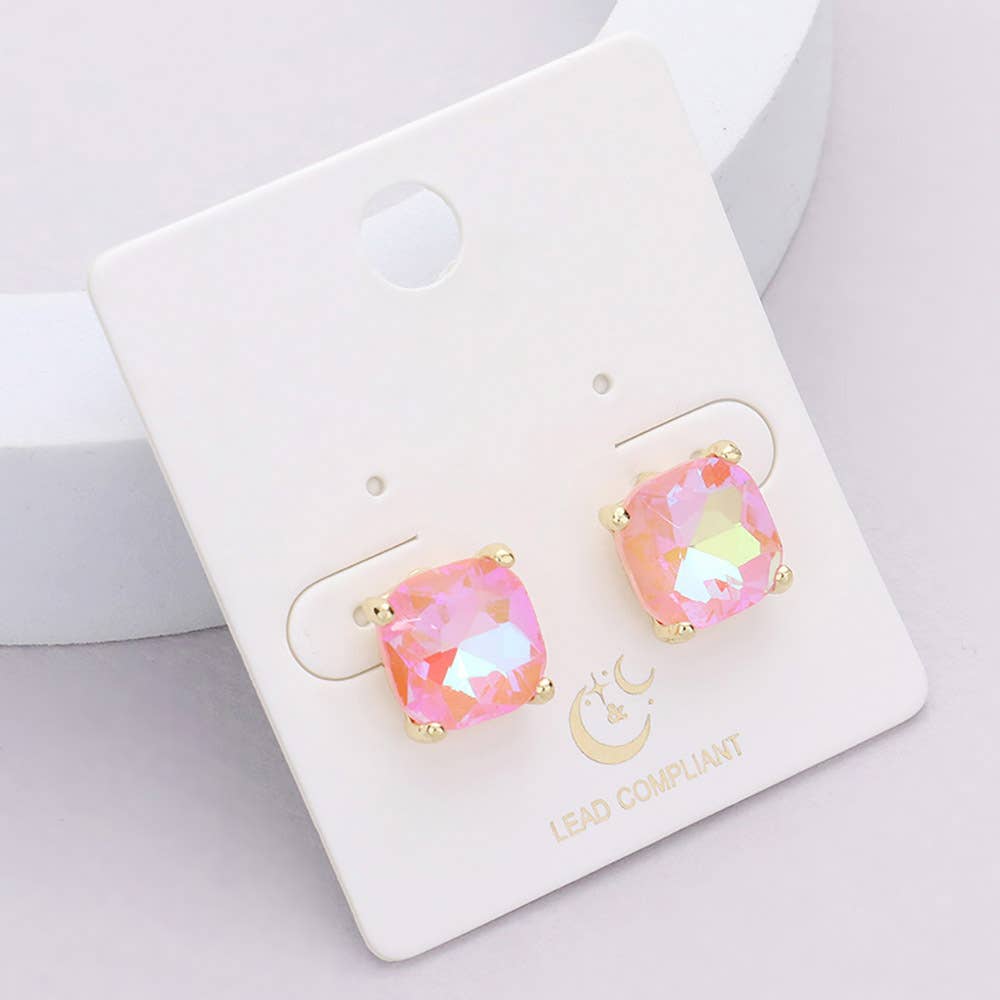Cushion Stud Earrings