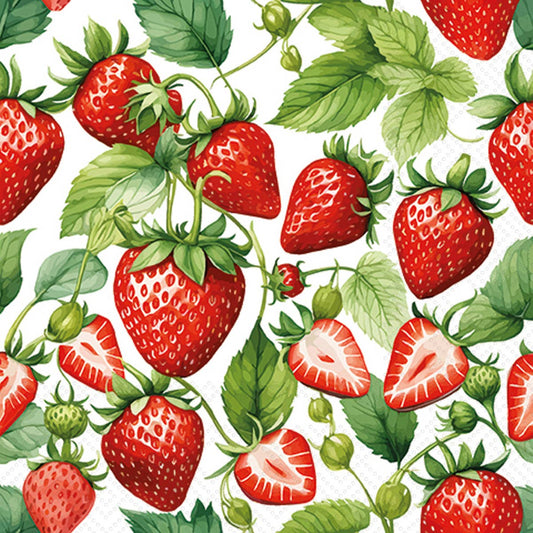Strawberry Cocktail Napkins
