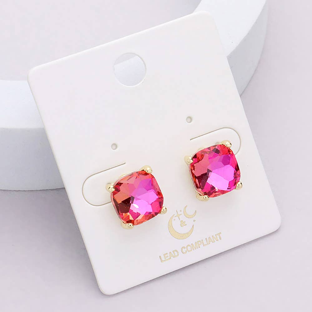 Cushion Stud Earrings
