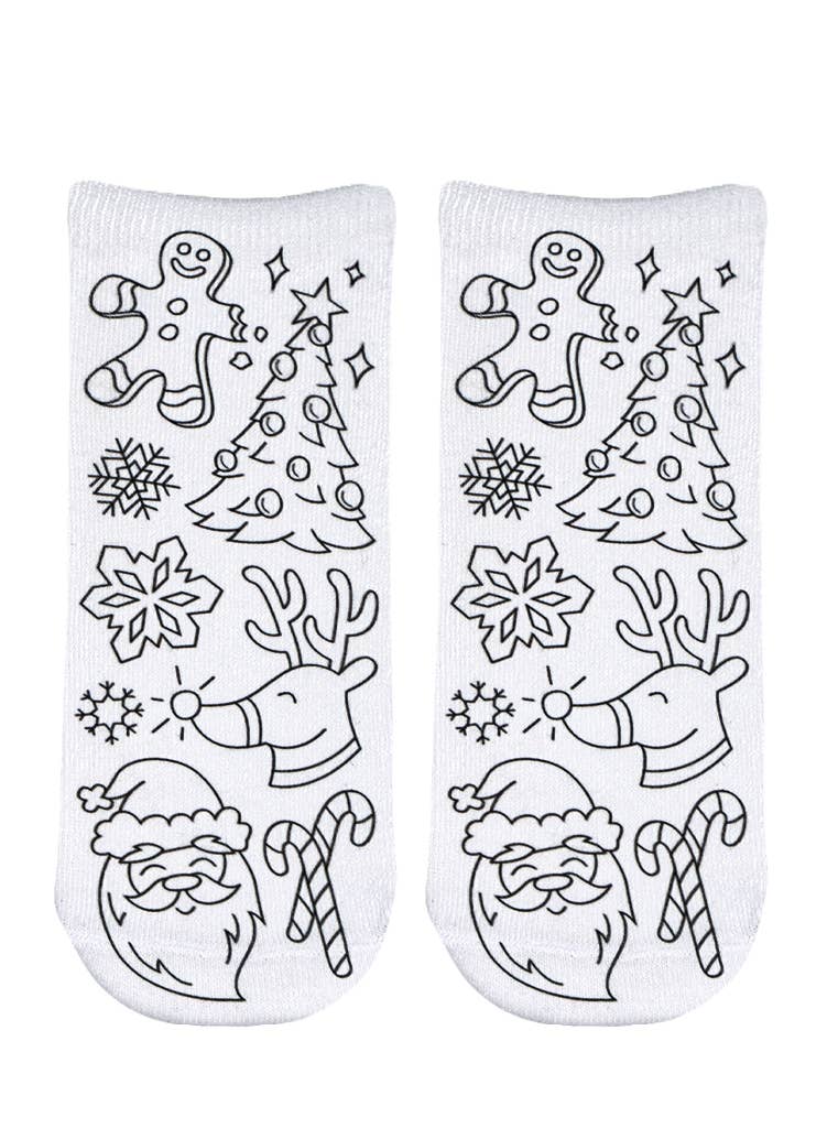 Coloring Socks - Christmas