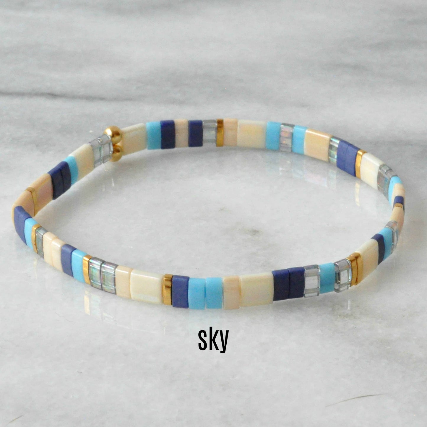 Hand Beaded Tile Bracelets