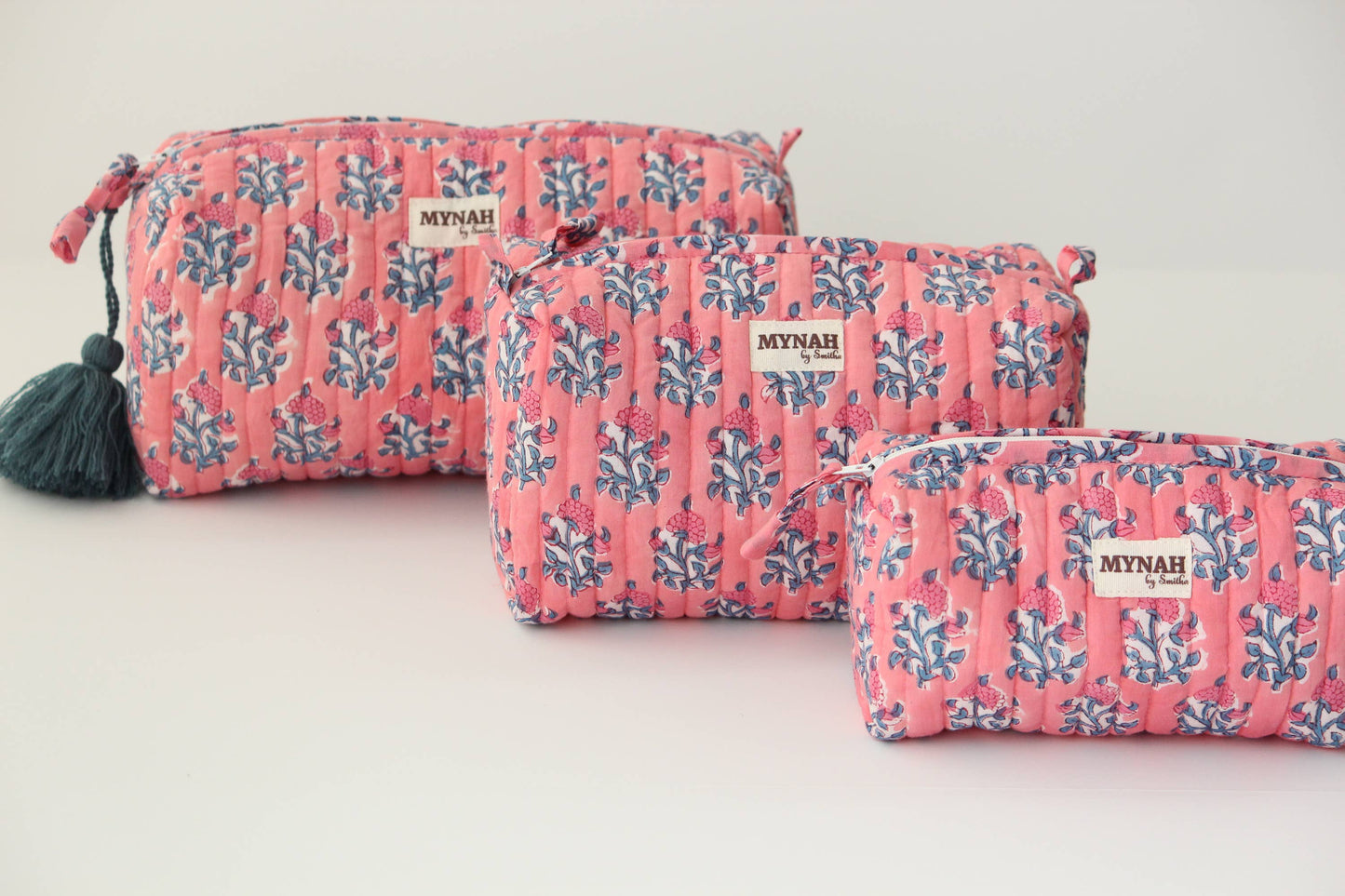 Melon Sorbet Quilted Travel Pouch