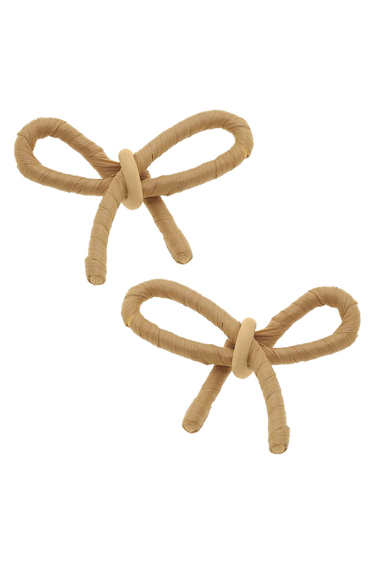Kendall Raffia Tied Bow Earrings