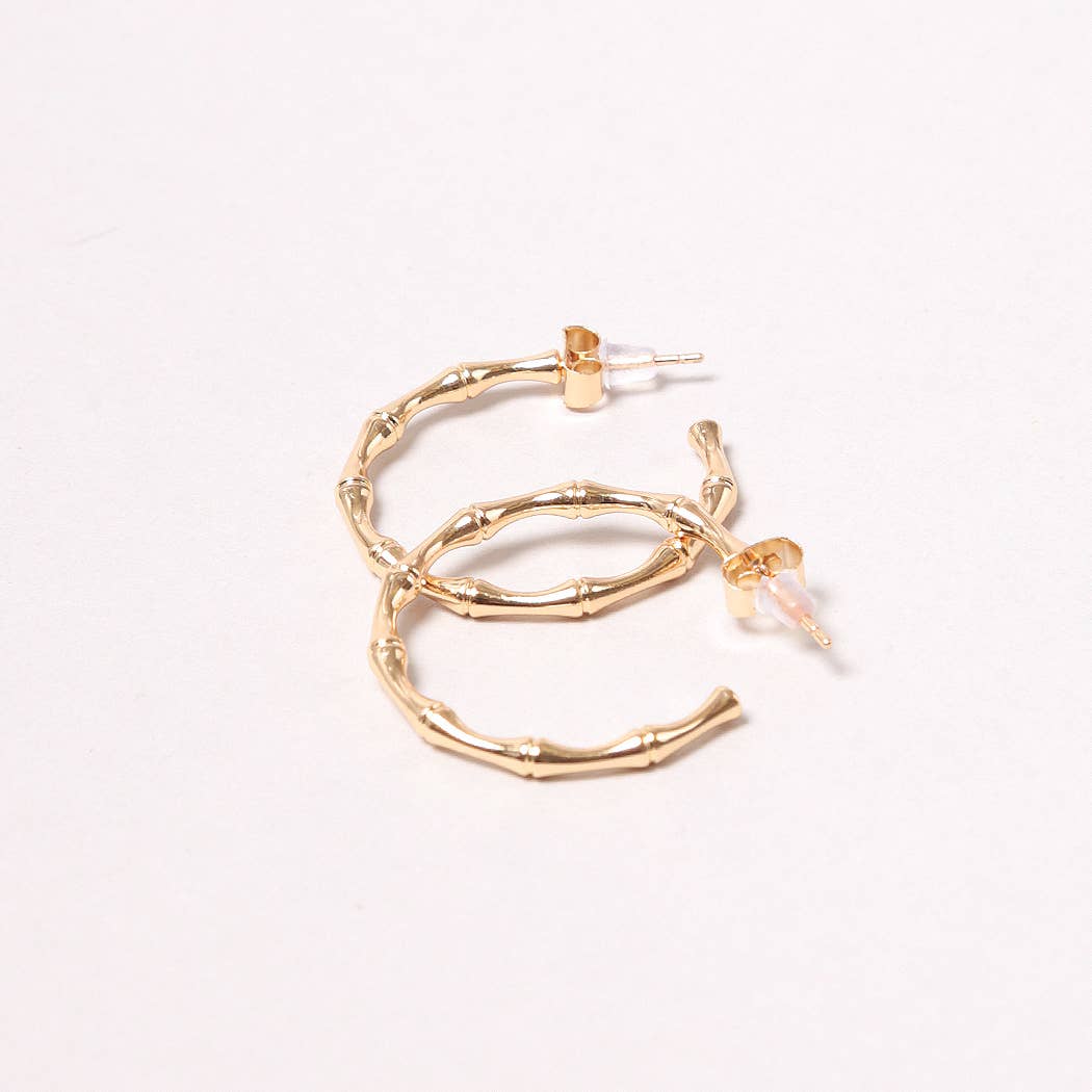 14K Gold-Dipped Textured Post Earring