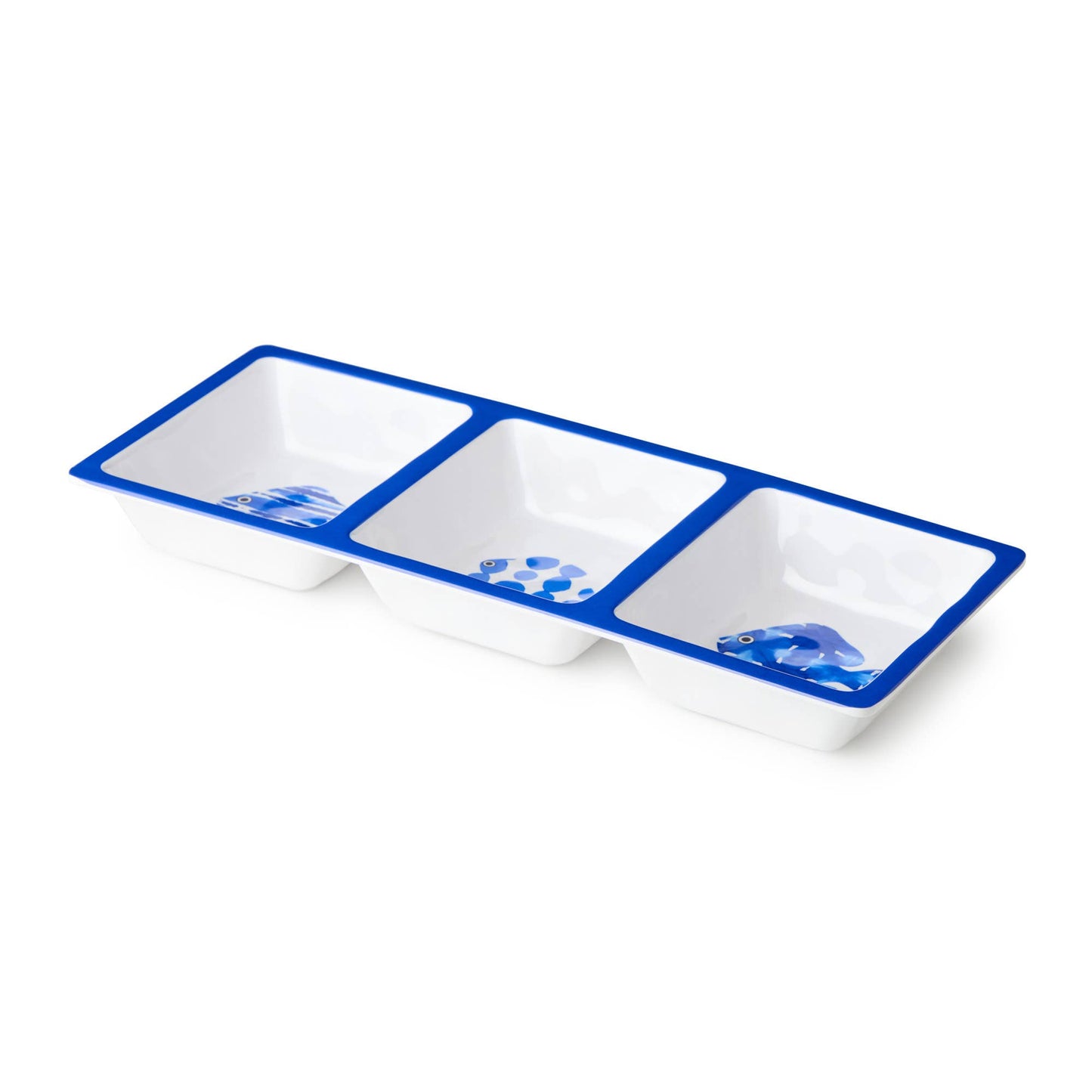 Fish Melamine 3-Section Tray