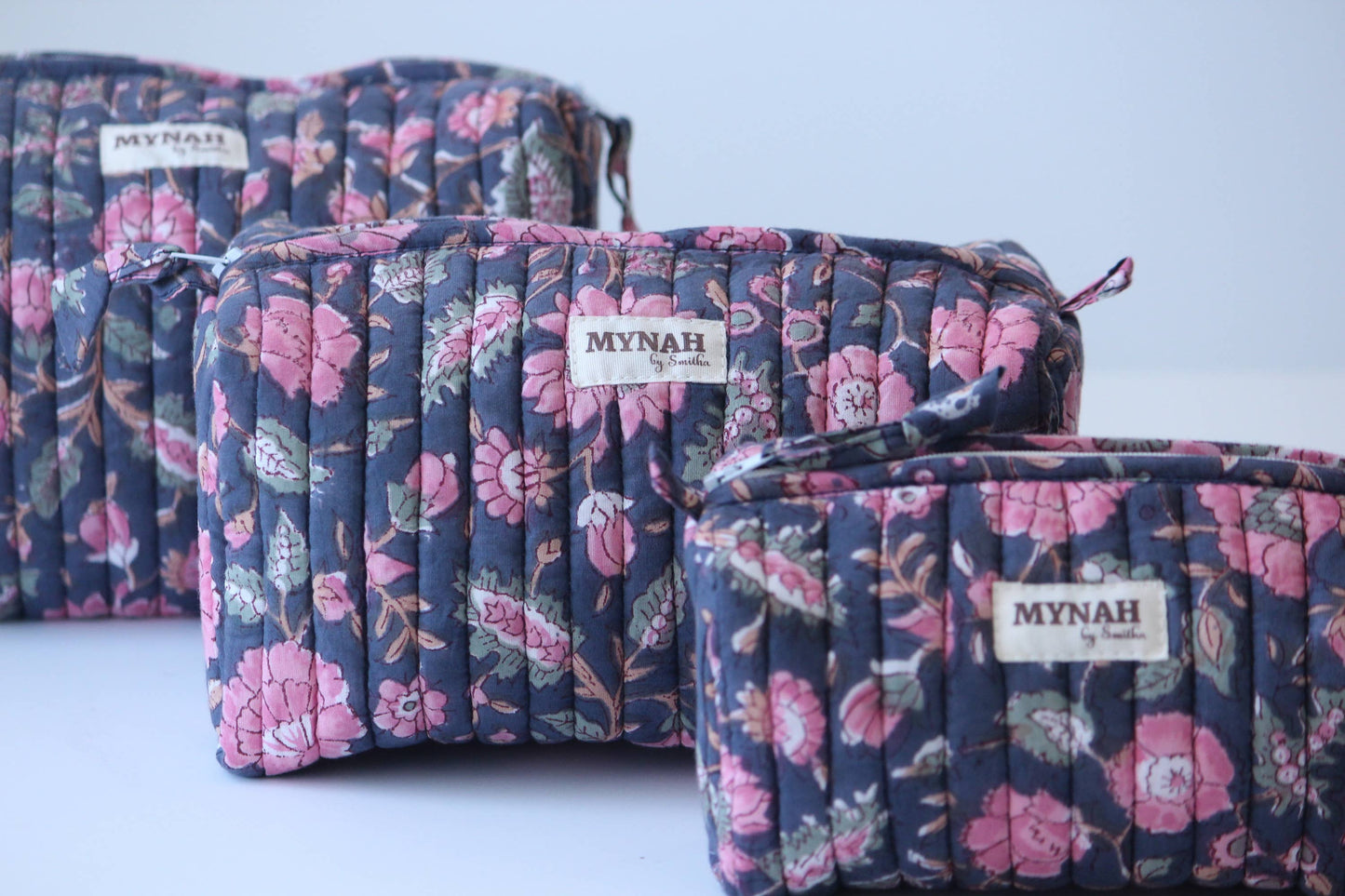 Rose Garden Quilted Travel Pouch