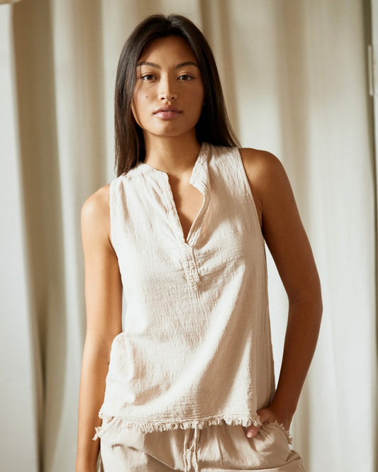 Women's Fringe V-Neck Top