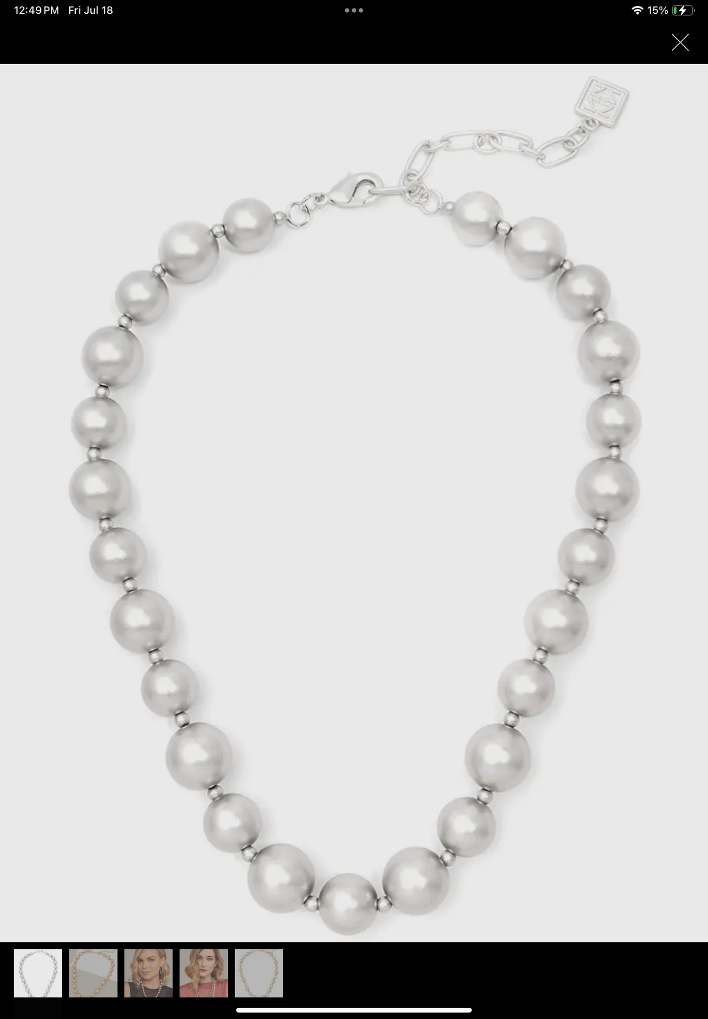 Glass Bead Collar Necklace
