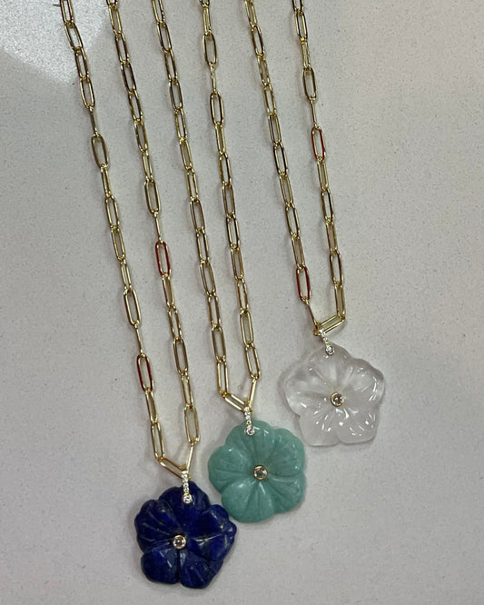 D+G Stone Flower Necklace