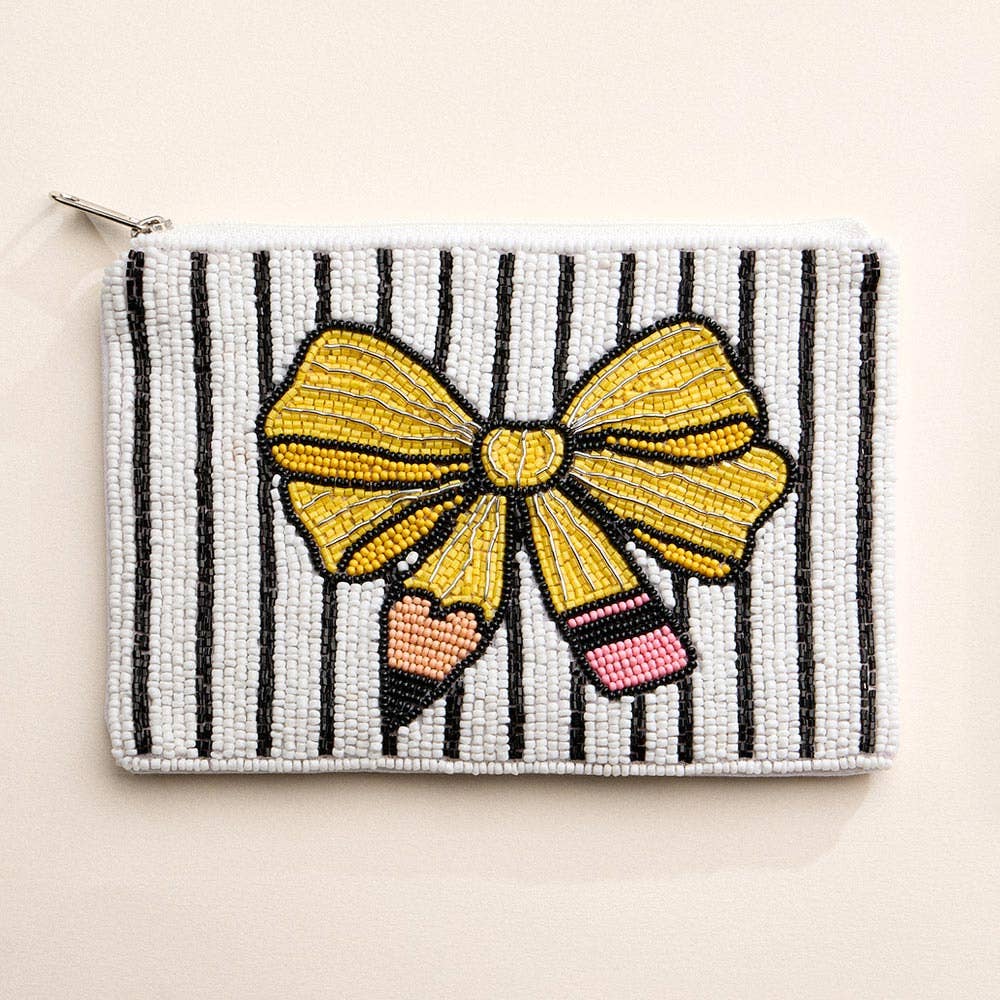 Pencil Bow Coin Pouch