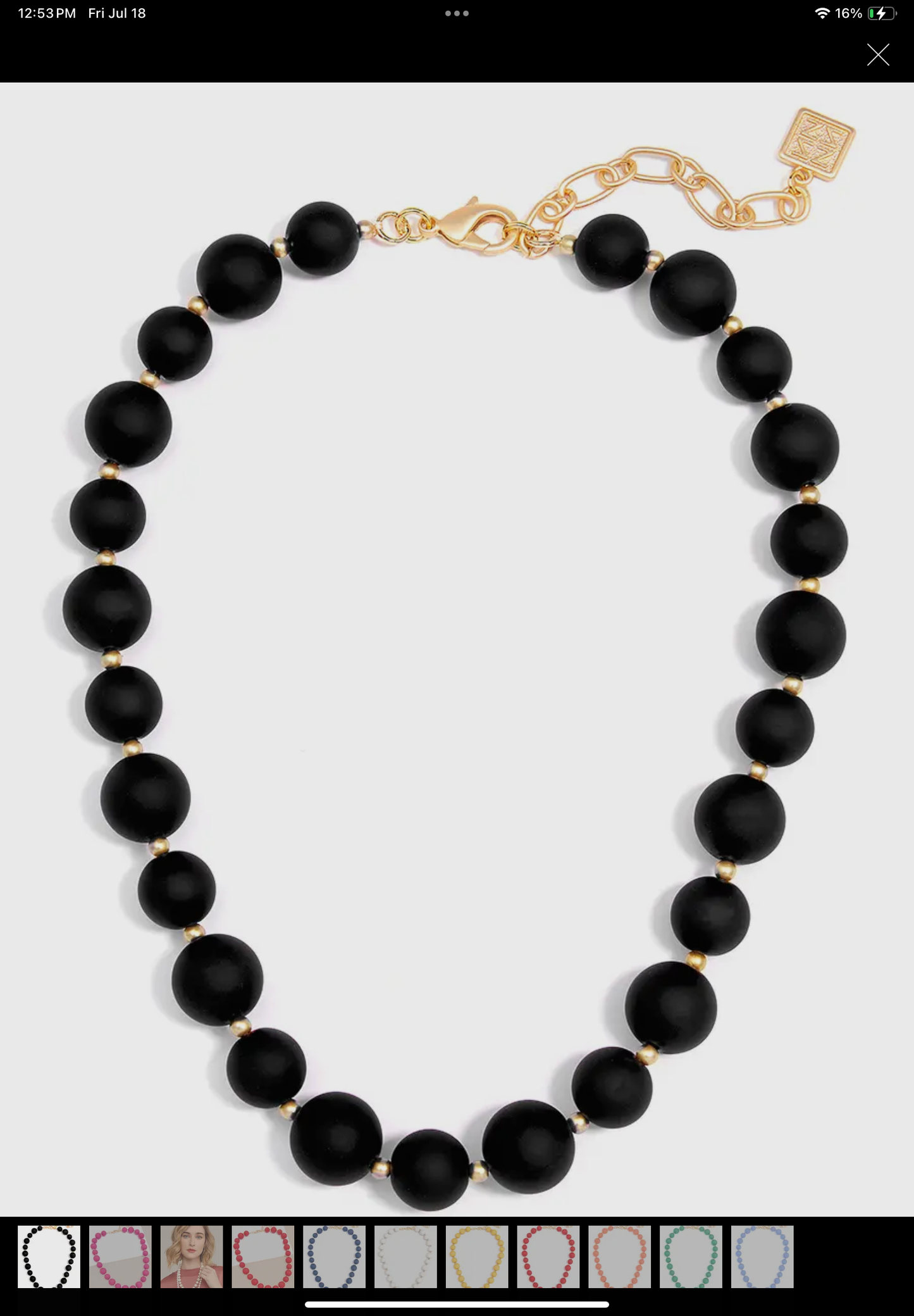 Glass Bead Collar Necklace