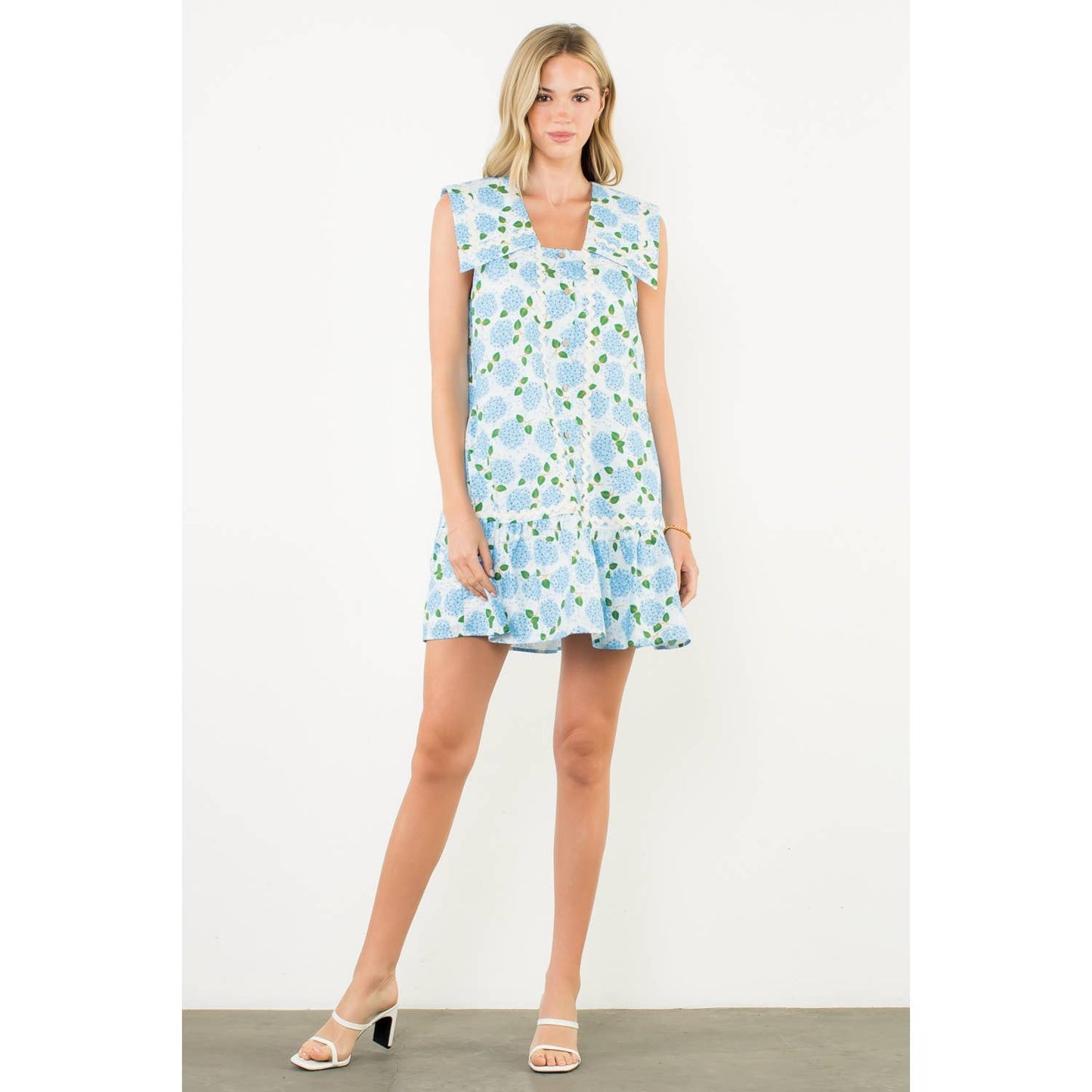 THML Sleeveless Flower Print Dress