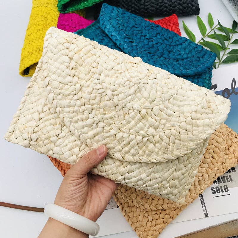 Woven Straw Handbag Clutch Bag