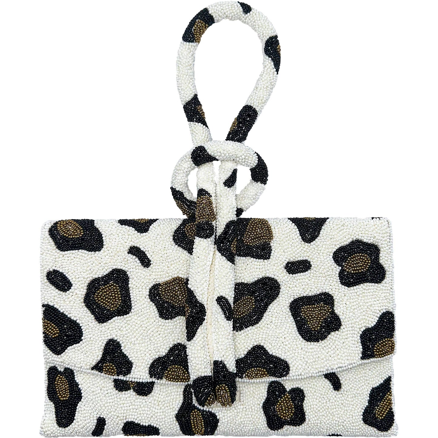 Leopard Print Double Sided Clutch