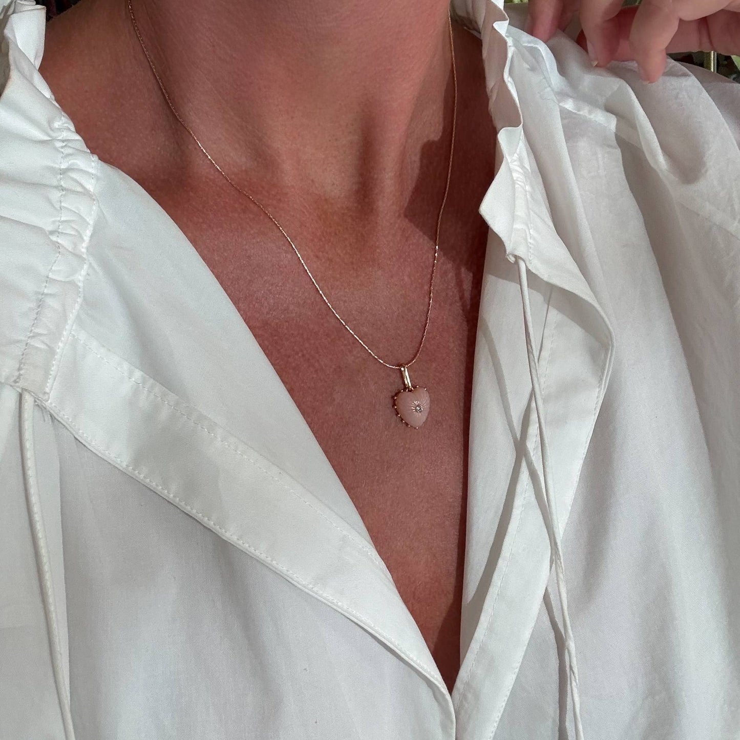 Thatch Isabel  Pink Jade Necklace