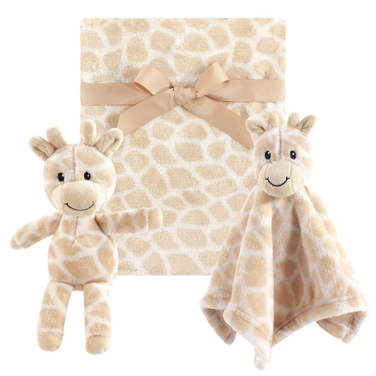 Baby Giraffe Plush Blanket, Security Blanket and Toy Set