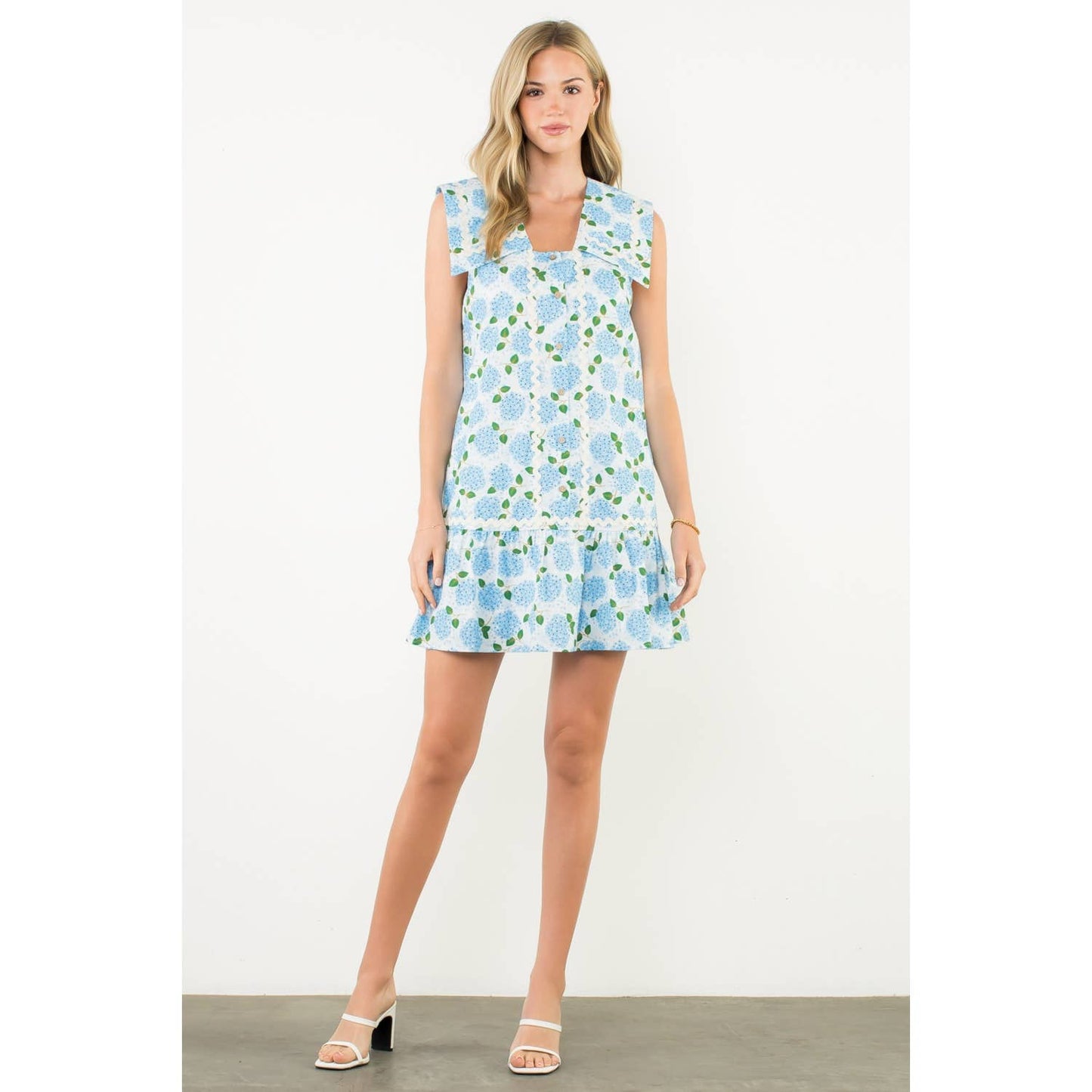 THML Sleeveless Flower Print Dress