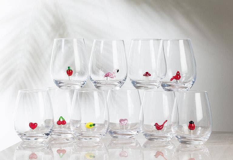 Heart Icon Stemless Wine Glass