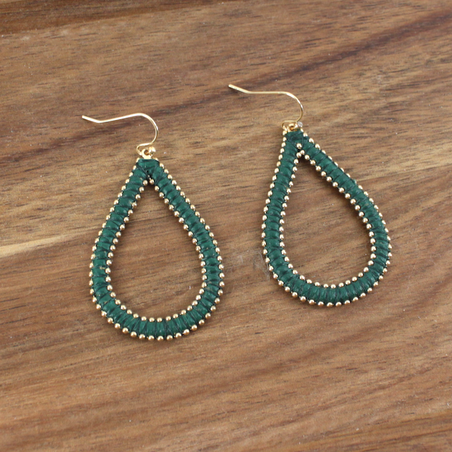 Faux Leather Teardrop  Earrings