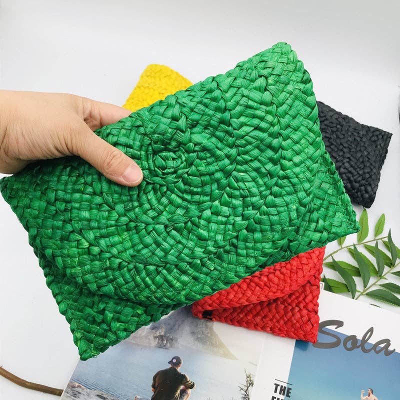 Woven Straw Handbag Clutch Bag