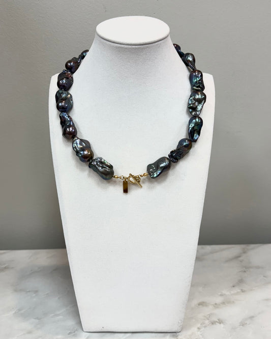 Bonne Mere Midnight Baroque Pearl Necklace
