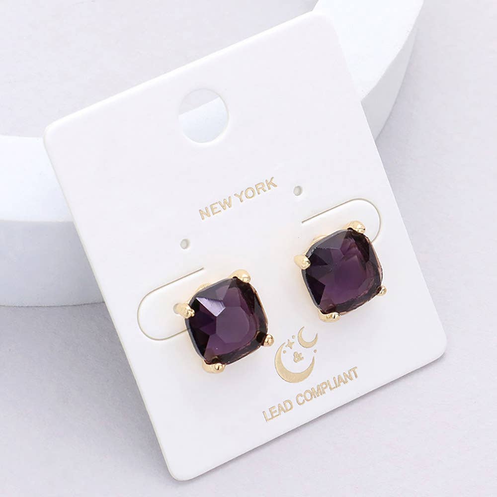 Cushion Stud Earrings