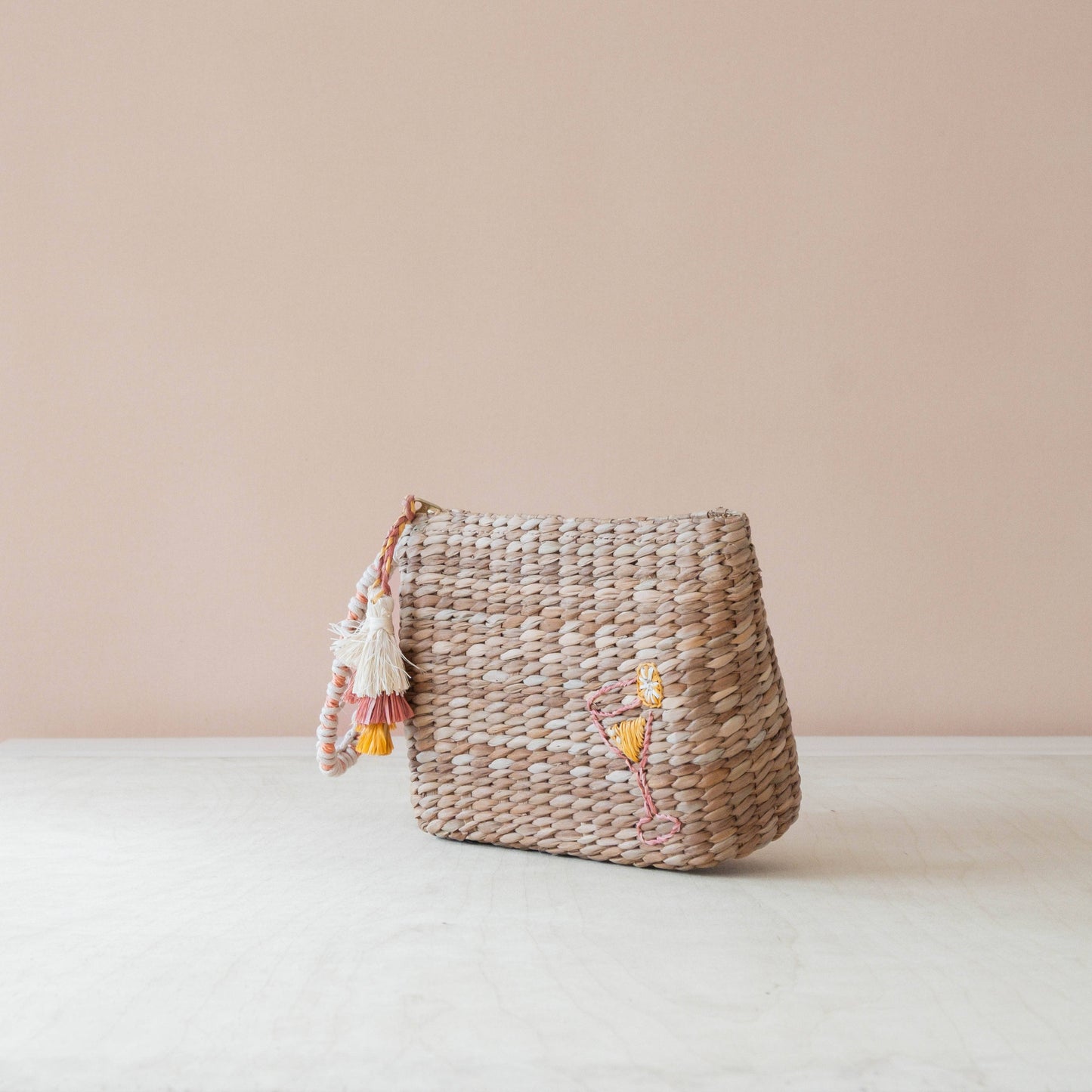 Woven Wristlet and Embroidered Cocktail