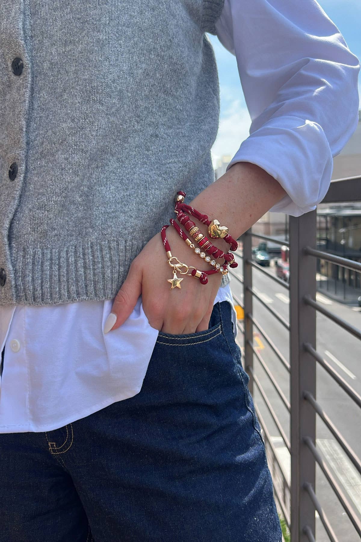 Lottie Multi Bead Cord Bracelet