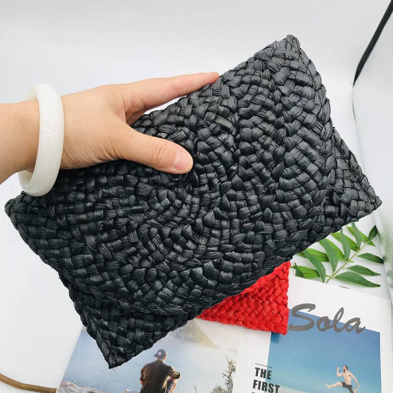 Woven Straw Handbag Clutch Bag