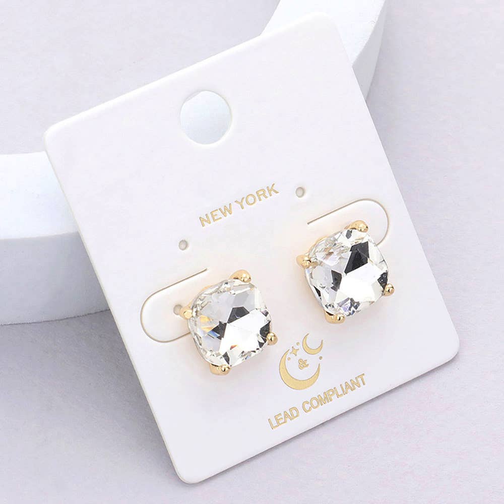 Cushion Stud Earrings