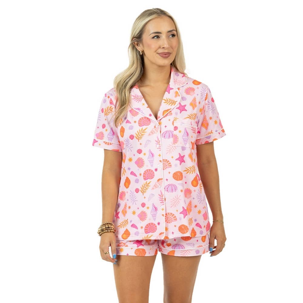 Beach Seashells Women's Pajama Shorts For Graduation