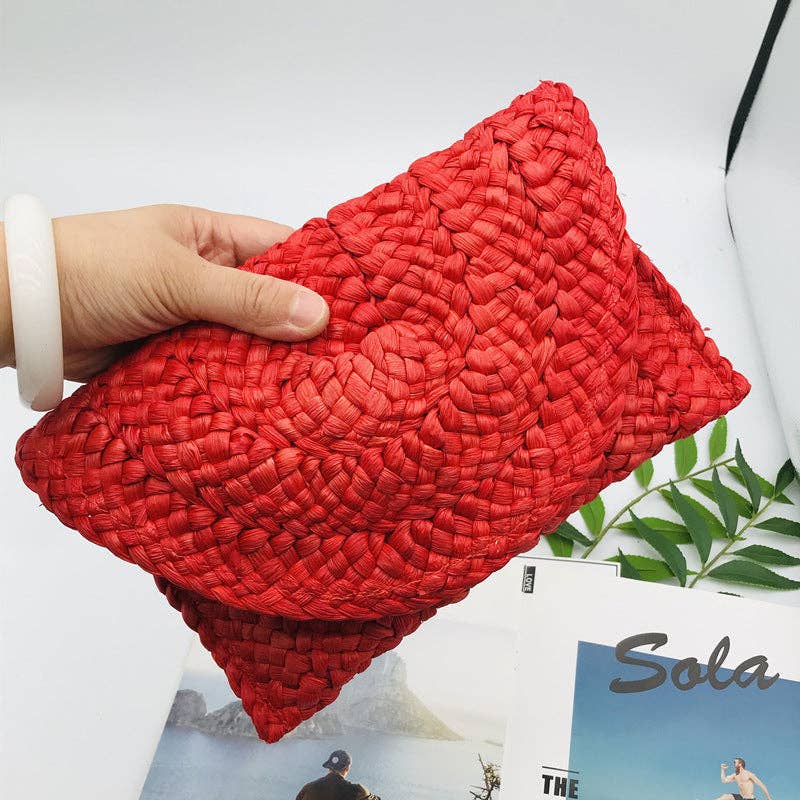 Woven Straw Handbag Clutch Bag