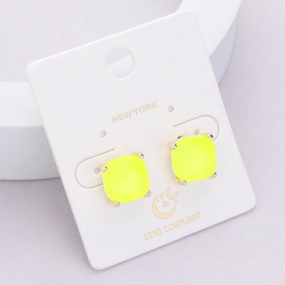 Cushion Stud Earrings