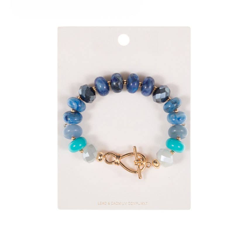 Ombre Chunky Beaded Stretch Bracelet