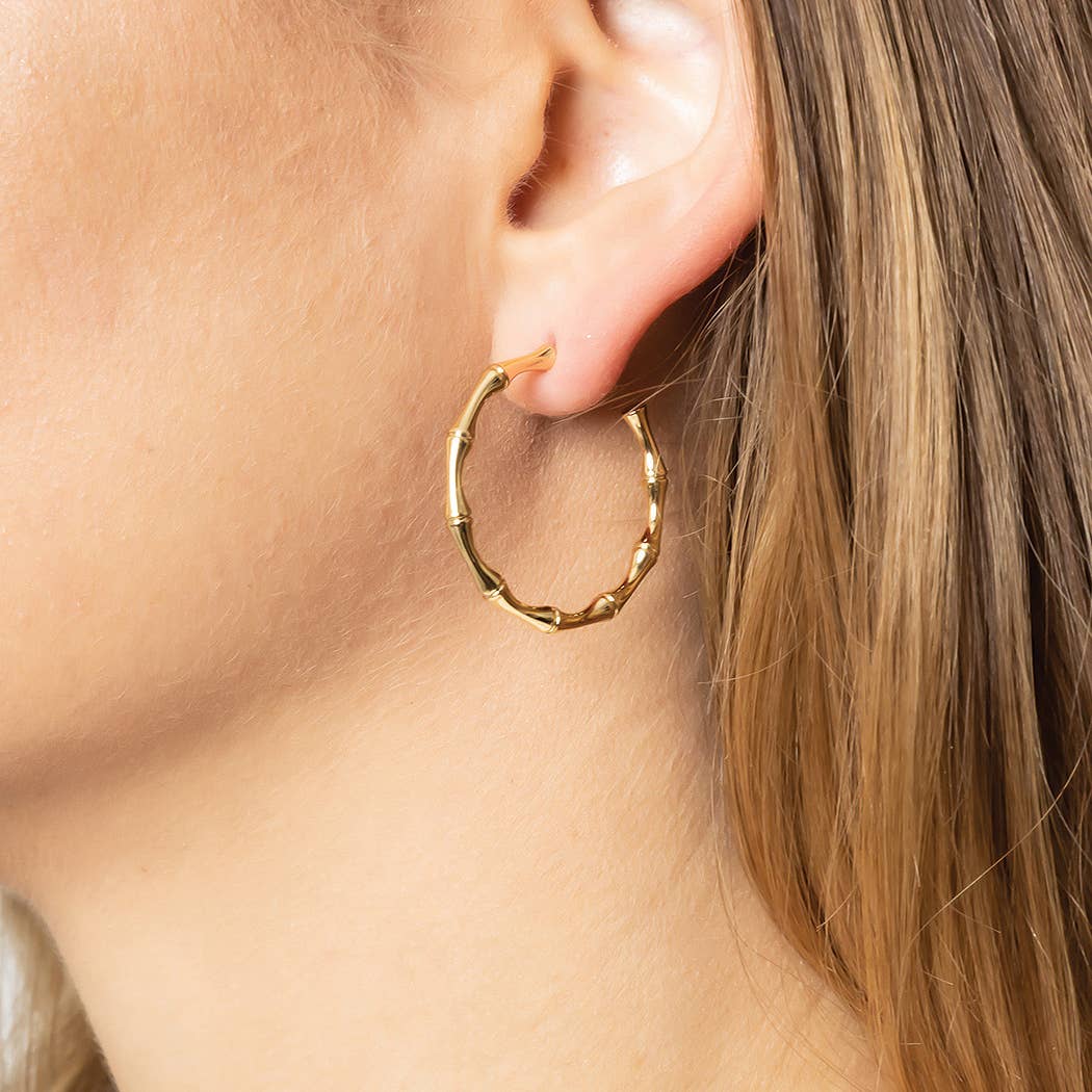 14K Gold-Dipped Textured Post Earring