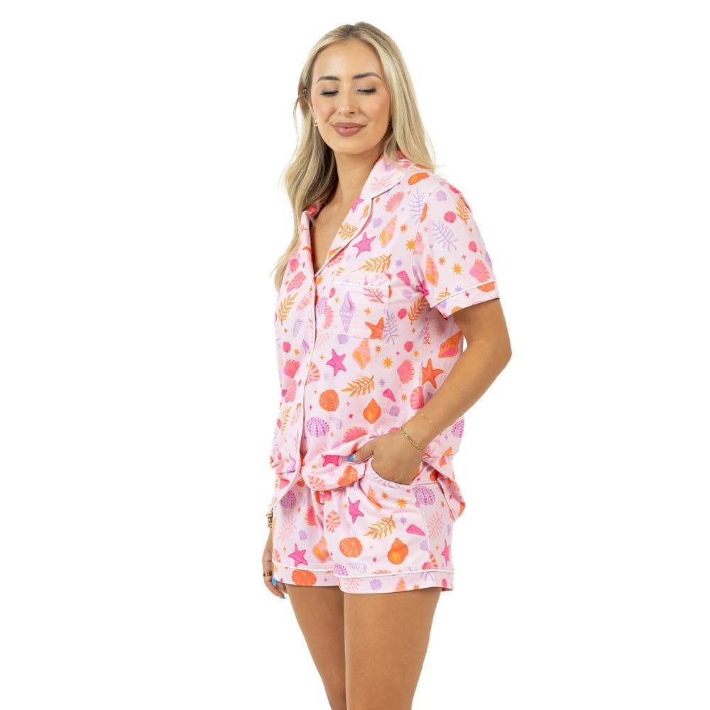 Beach Seashells Women's Pajama Shorts For Graduation