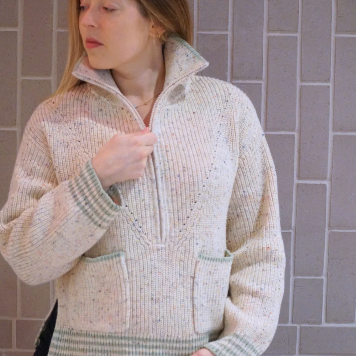 Jhula Women's Half Zip Sweater