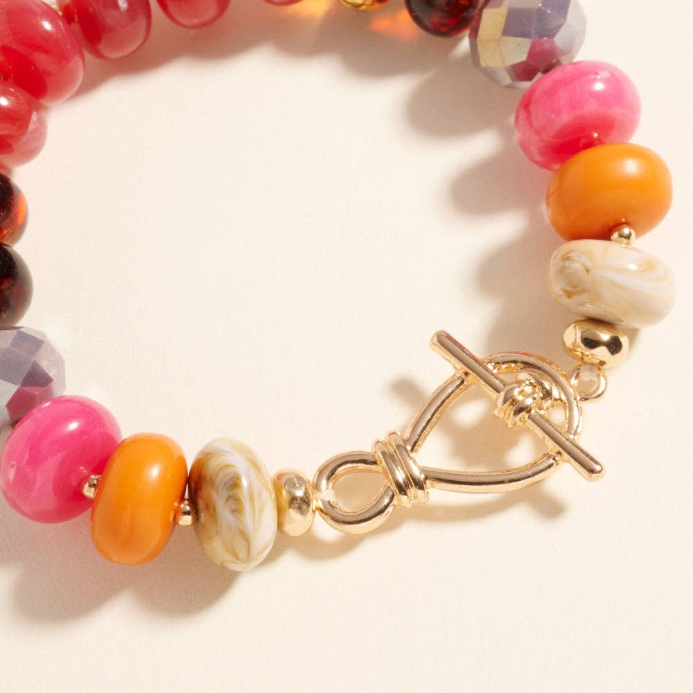 Ombre Beaded Stretch Bracelet