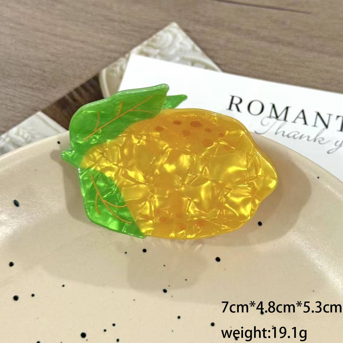 Fresh Fruit Design Hair Claw, Strawberry & Lemon Hair Clip